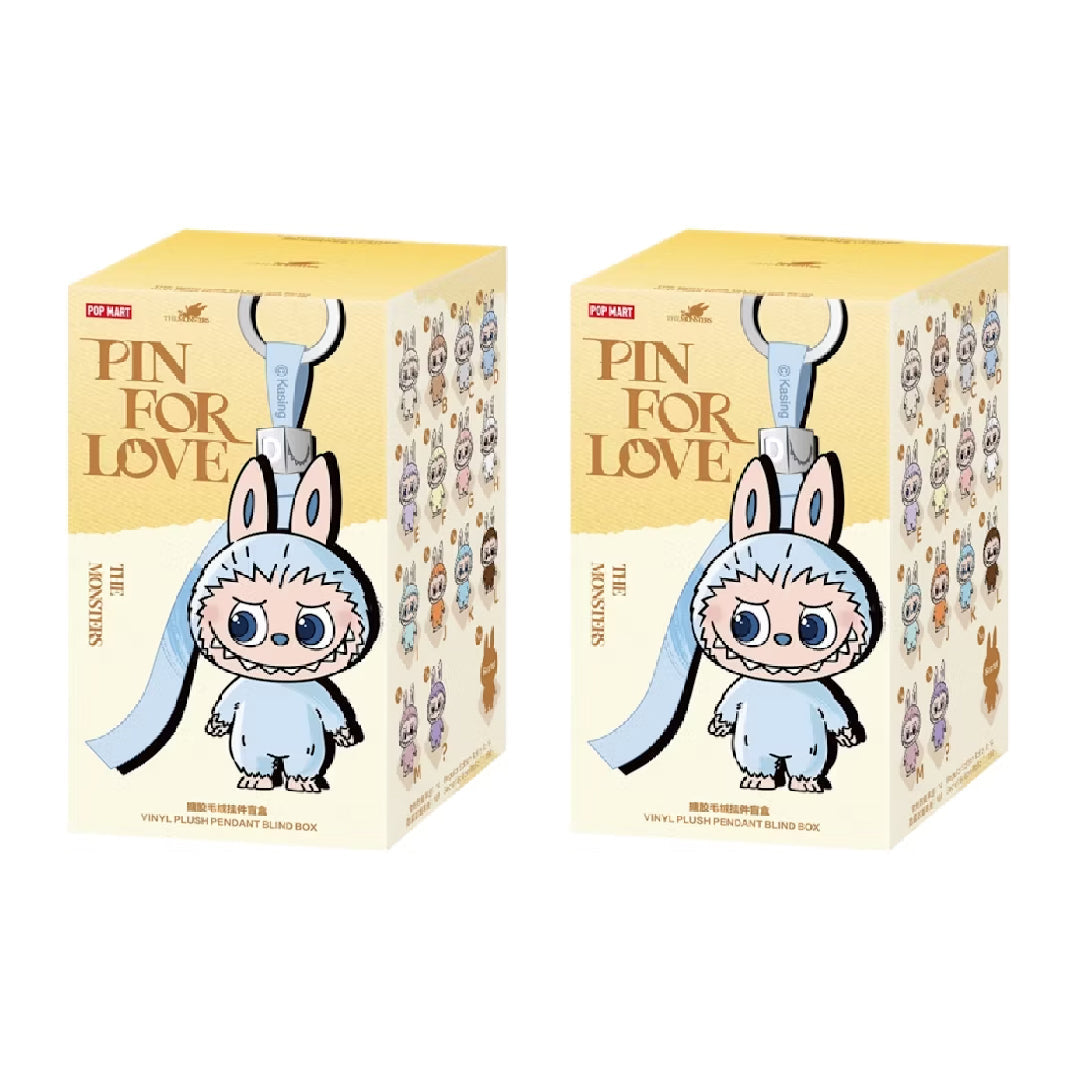 Pop Mart Labubu The Monsters Pin for Love Series Vinyl Plush Pendant (A-M) Single Blind Box